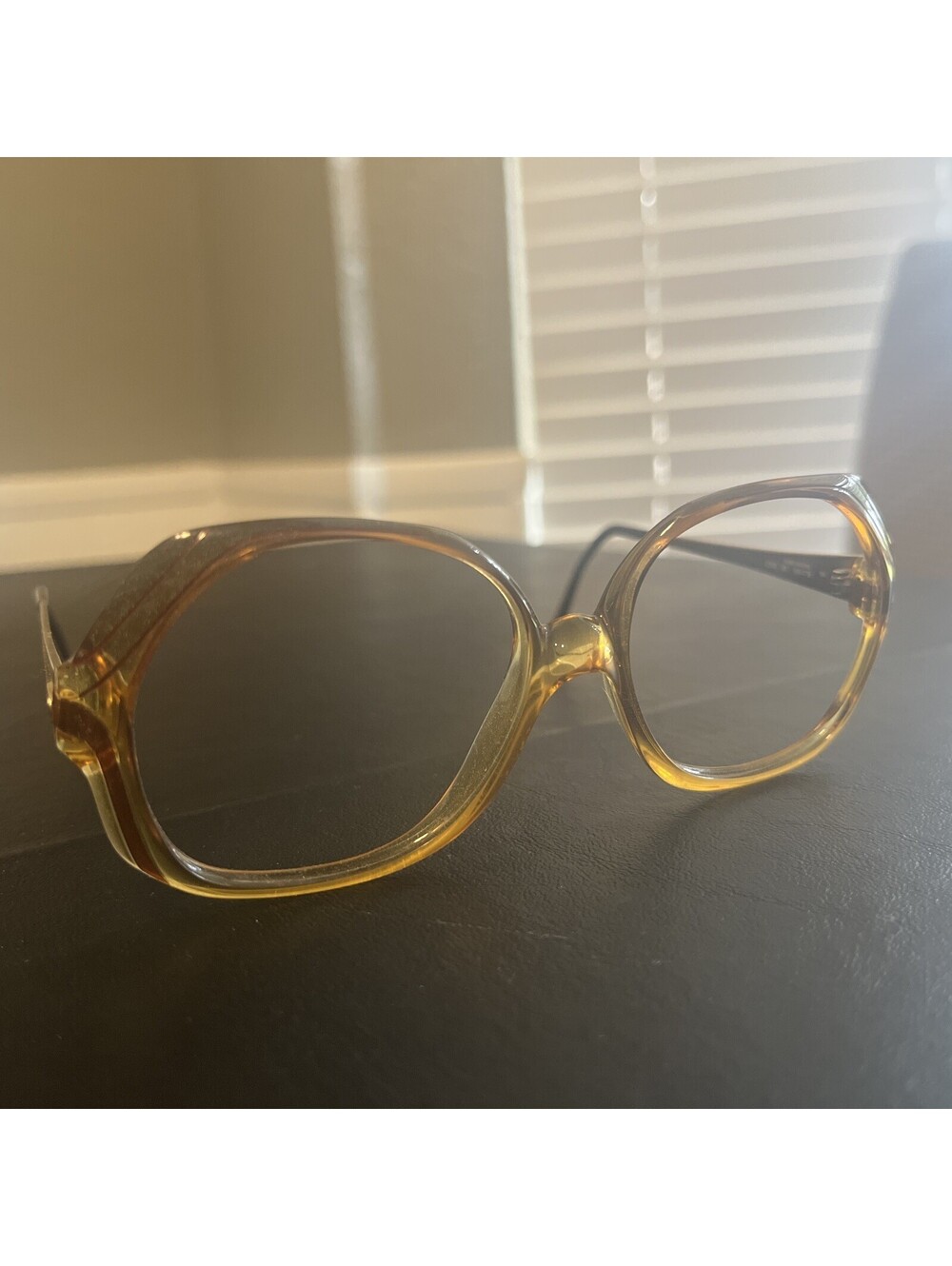 Christian Dior 2256 20 Eyeglasses Frame Amber Crystal 54-16-130 Austria Vintage